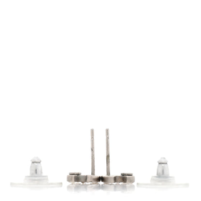Chanel Crystal Mini Timeless CC Earrings Silver 3 of 6