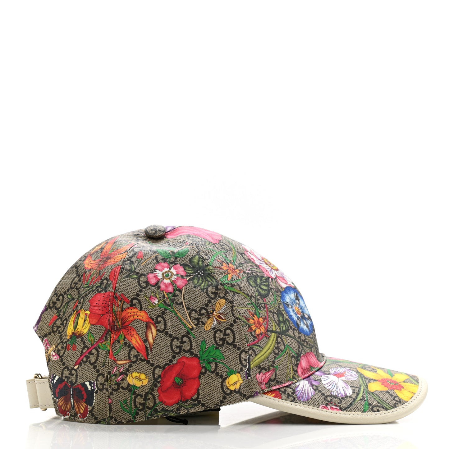 GG Supreme Flora Claudia Baseball Hat 57 M White
