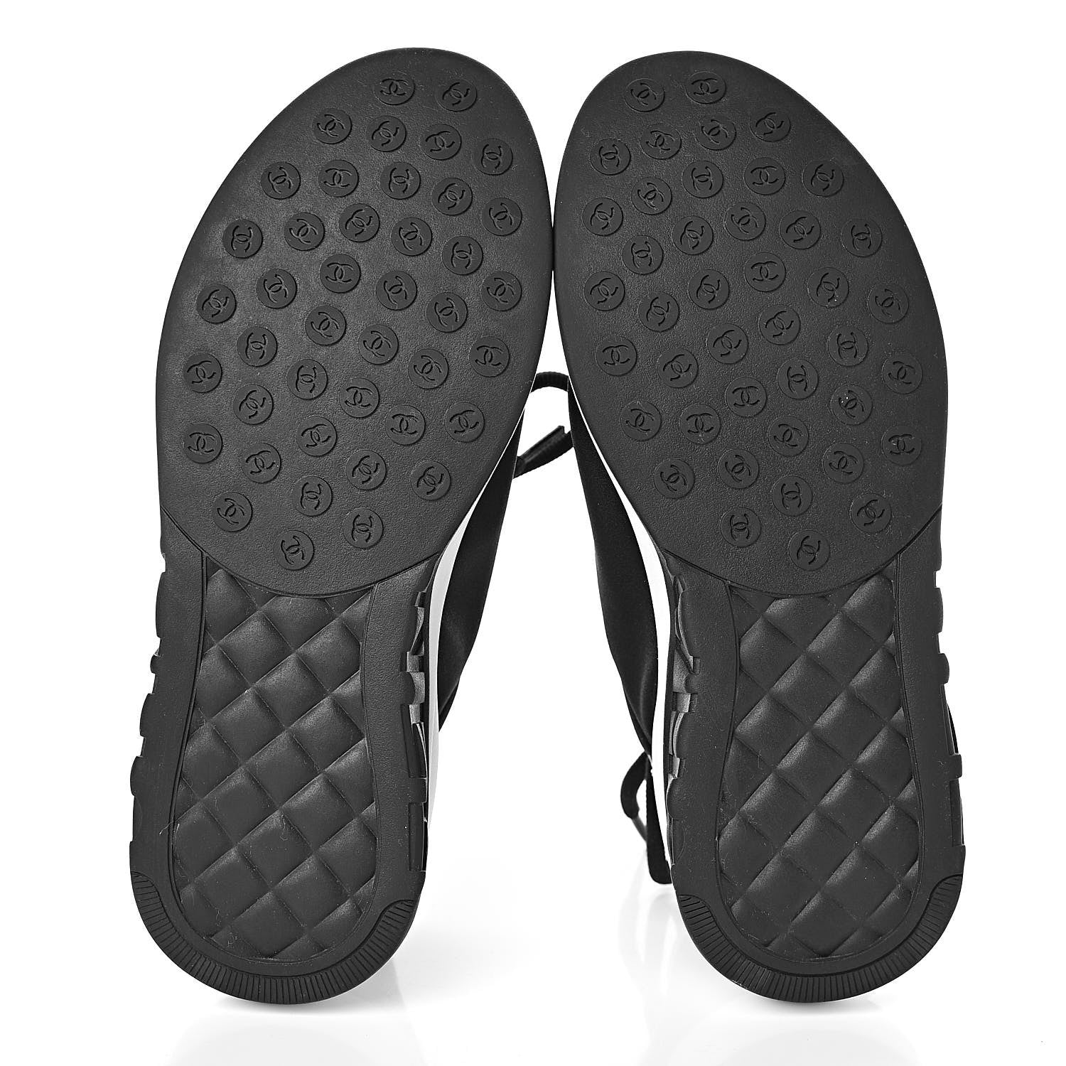 Chanel Lycra CC Sneakers 38 Black 5 of 9