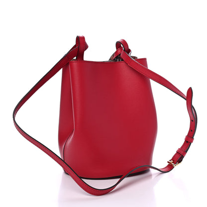 Burberry Calfskin Small Lorne Bucket Crossbody Red 2 of 4