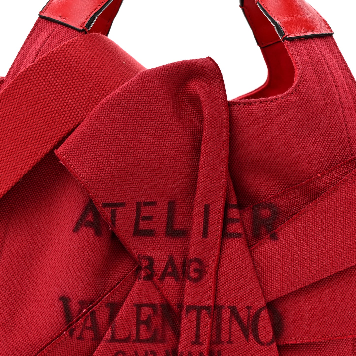 Canvas Atelier 02 Bow Edition Small Tote Bag Red
