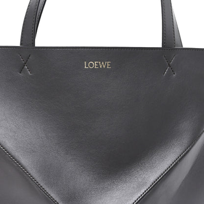 Loewe Shiny Calfskin Large Puzzle Fold Tote Dark Grey 7 of 9