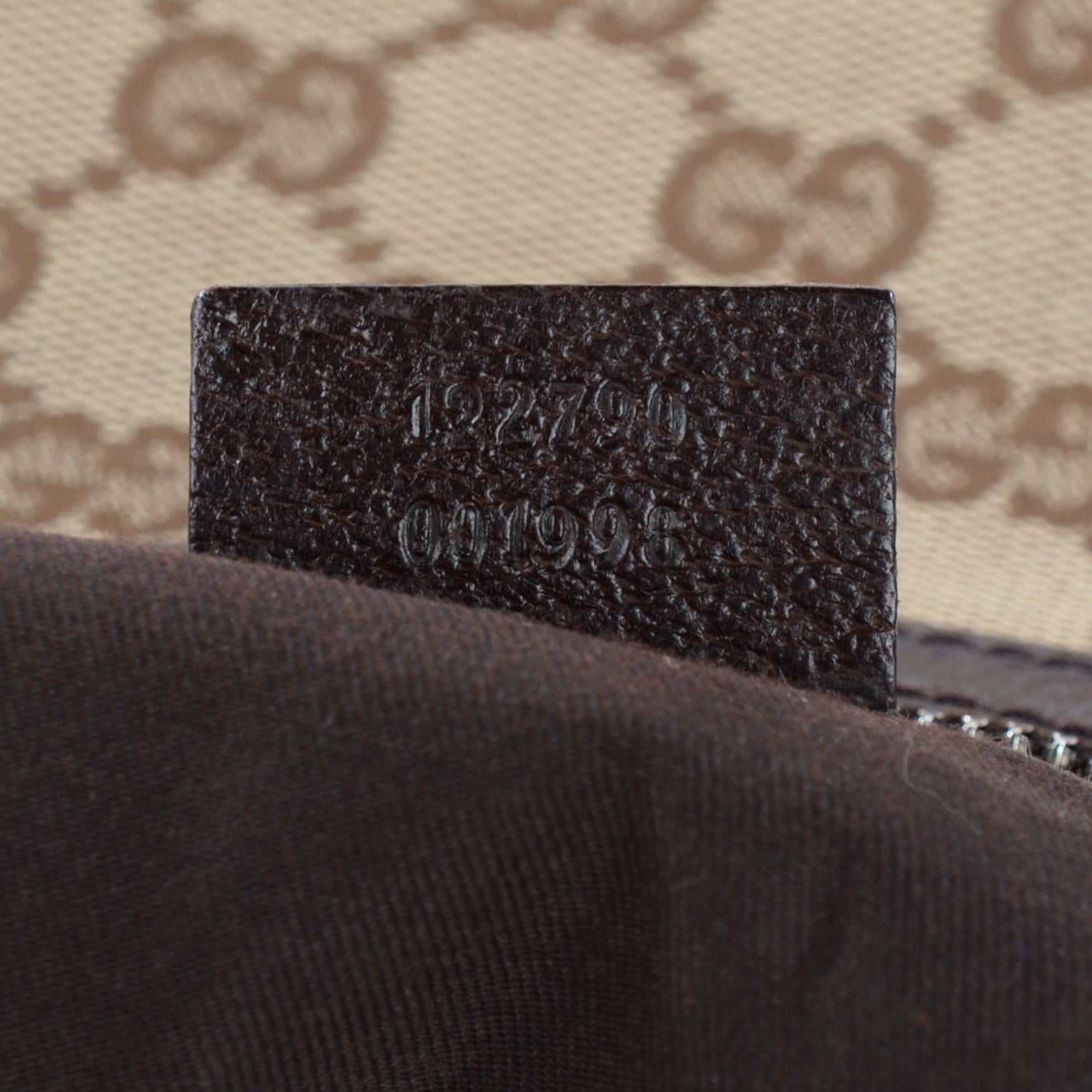 Gucci Monogram Web Medium Half Moon Hobo Dark Brown 7 of 7