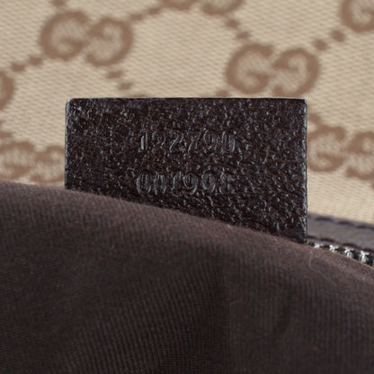 Gucci Monogram Web Medium Half Moon Hobo Dark Brown 7 of 7