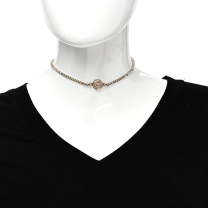 Chanel Crystal CC Chain Short Necklace Gold 2 of 5