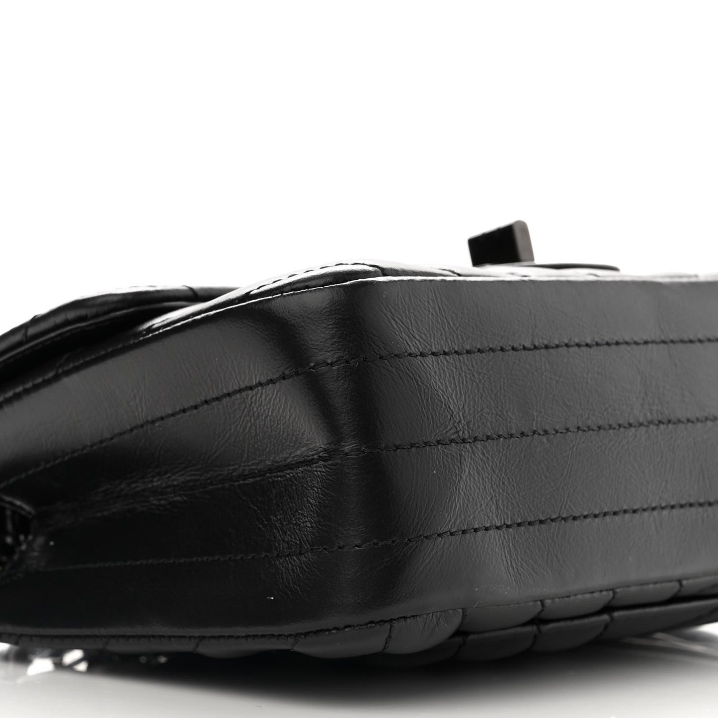 Aged Calfskin Chevron Quilted 2.55 Reissue Mini Flap So Black