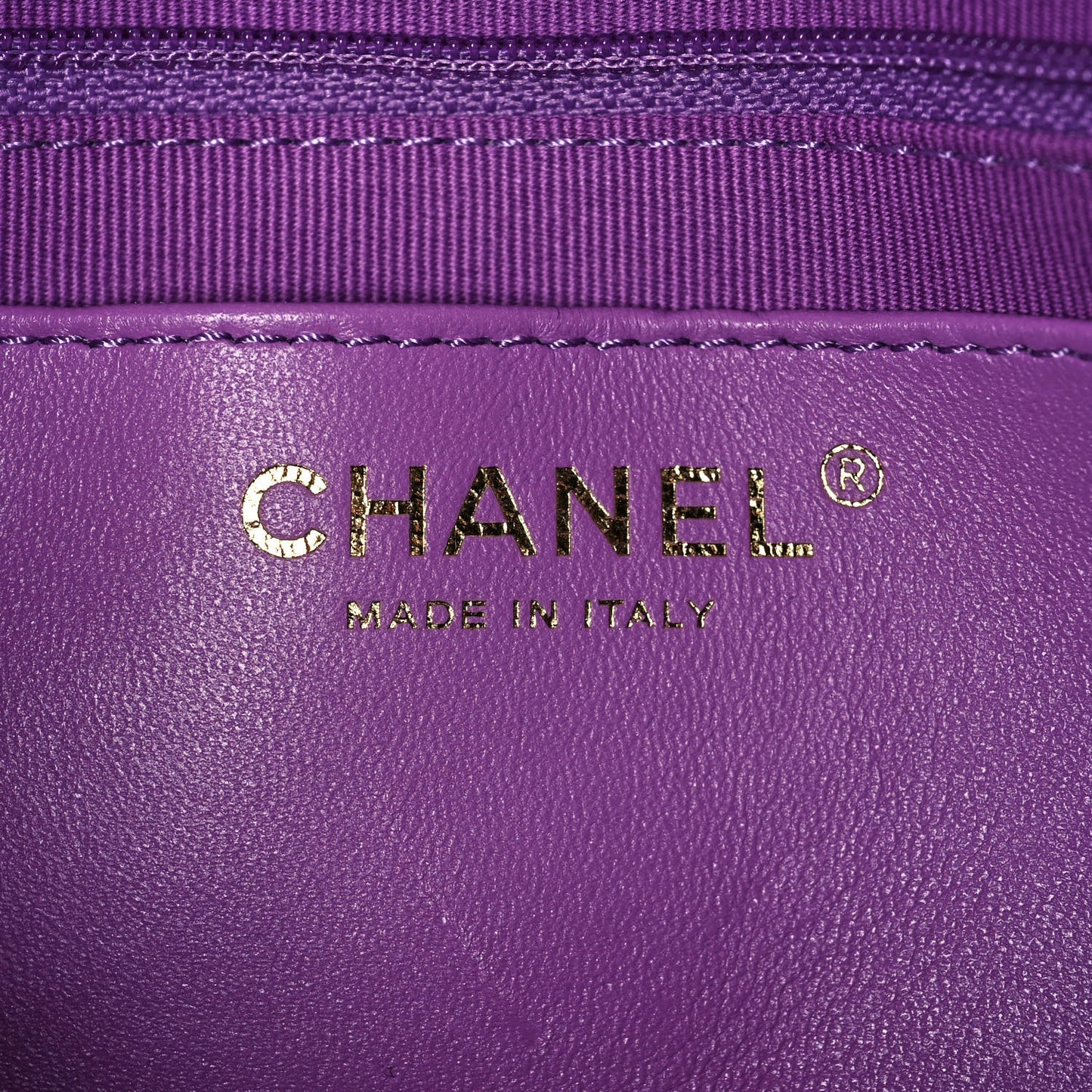 Lambskin Quilted Small CC Funky Town Flap Purple