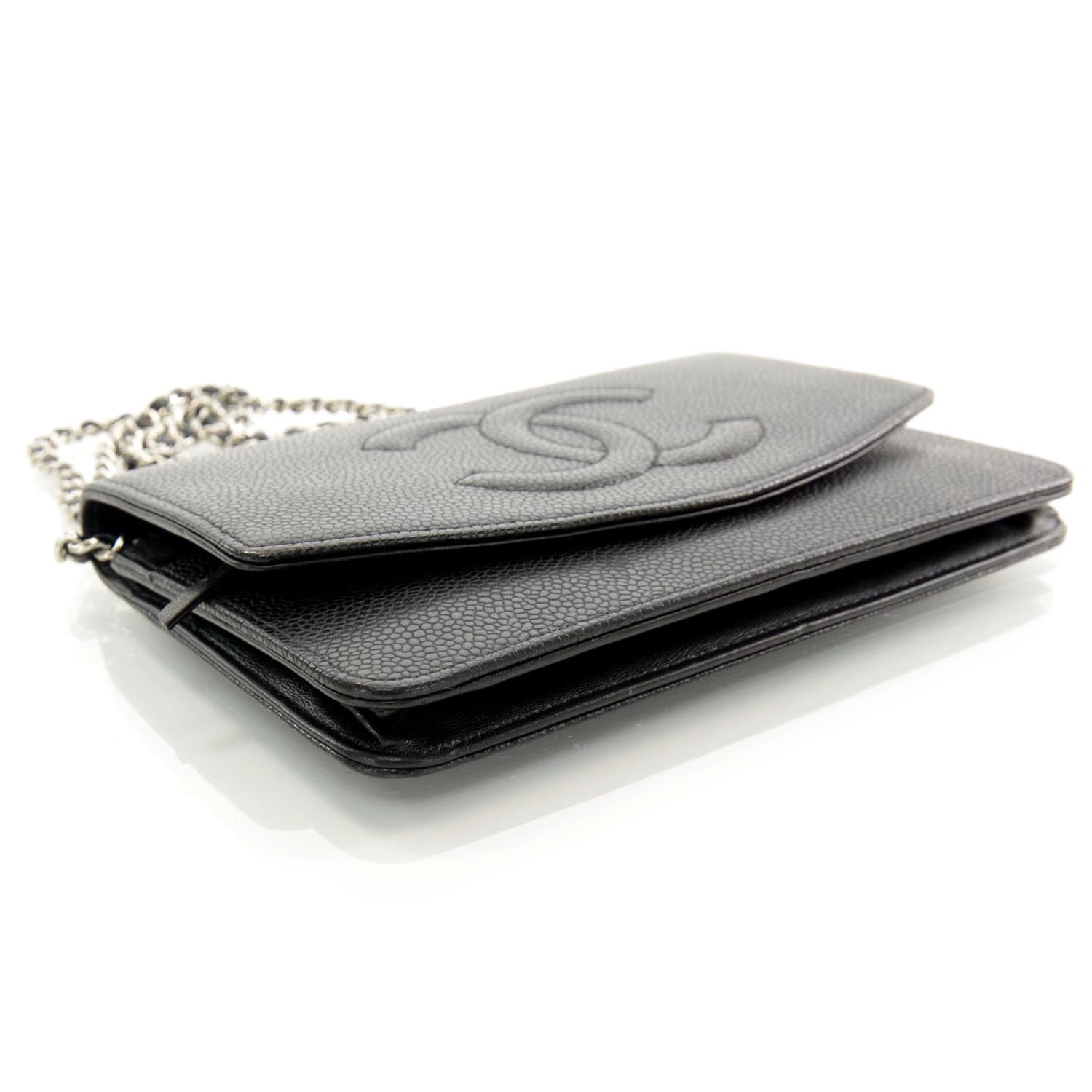 Chanel Caviar Wallet on Chain WOC Black 4 of 10