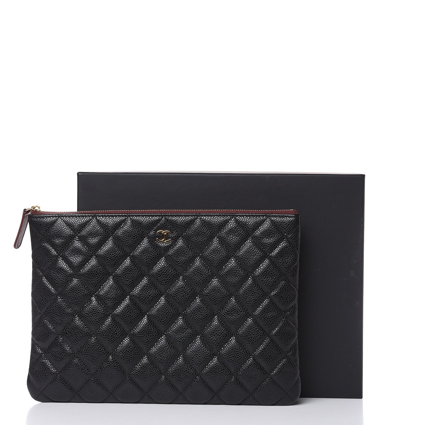 Caviar Quilted Medium Cosmetic Case Black