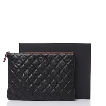 Chanel Caviar Quilted Medium Cosmetic Case Black 7 of 7
