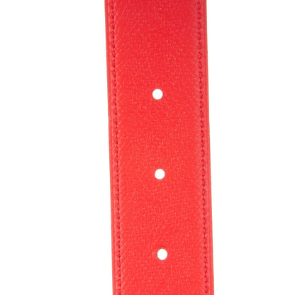 Hermes Swift Epsom 32mm H Belt 95 Vermillion Rose Jaipur 8 of 10