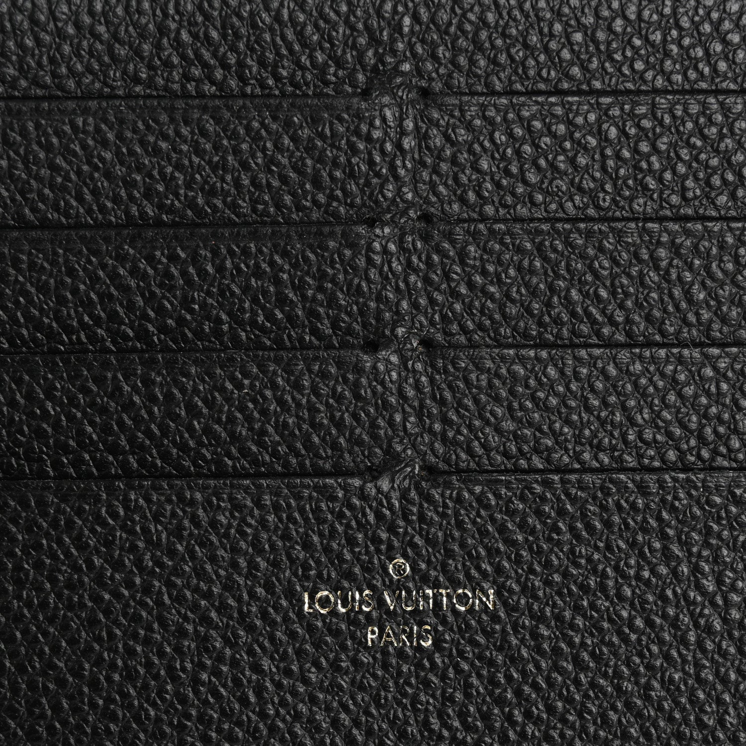 Louis Vuitton Calfskin Felicie Chain Wallet Card Holder Insert Black 6 of 8