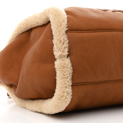 Chanel Lambskin Shearling Medium Deauville Tote Brown 11 of 12