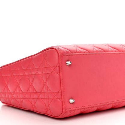Christian Dior Lambskin Cannage Medium Lady Dior Pink 10 of 11