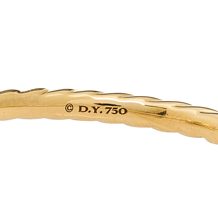 18K Yellow Gold Diamond Turquoise 7mm Chatelaine Ring 57 8