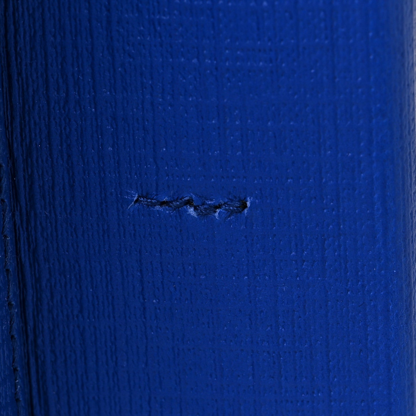 Squared Calfskin Logo Shopping Tote XXS Electric Bleu