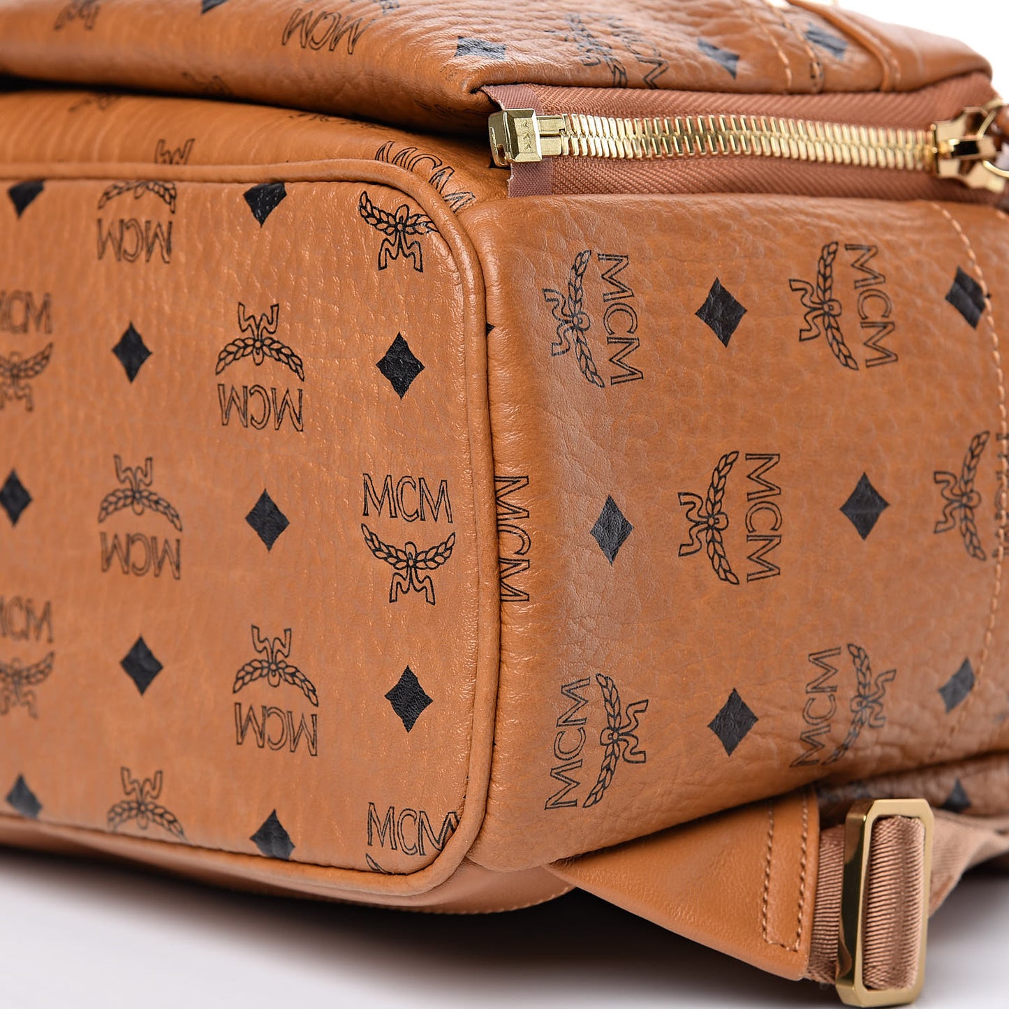 Visetos Studded Small Dual Stark Backpack Cognac