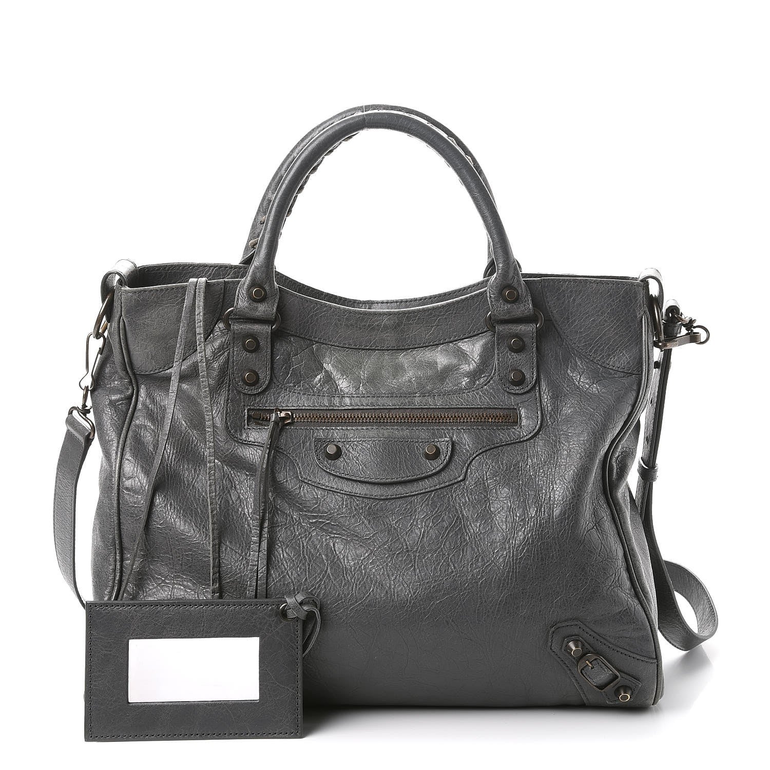 Balenciaga Agneau Classic Hardware Velo Gris Tarmac 1 of 12