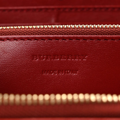 Burberry House Check Large Sartorial Ziggy Zip Around Wallet Military Red 5 of 10