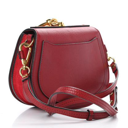 Chloe Calfskin Suede Small Nile Bracelet Bag Intense Red 3 of 13