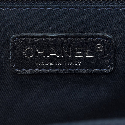 Chanel Denim Deauville Bowling Bag Dark Blue 6 of 10