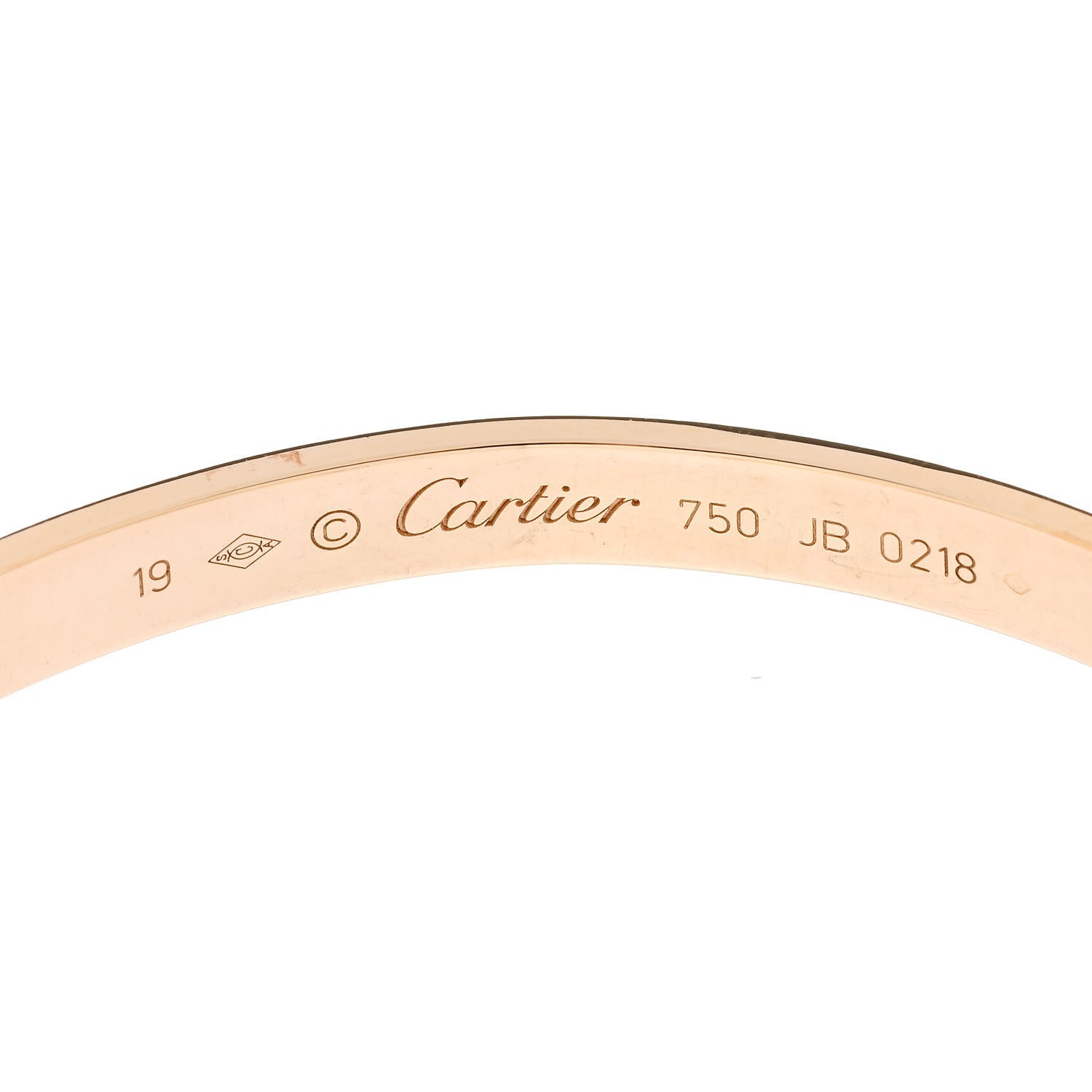 Cartier 18K Yellow Gold LOVE Cuff Bracelet 19 3 of 3