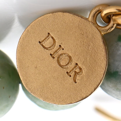 Christian Dior Metal Gray Hawk Jardin Double Bracelet Green Gold 4 of 8