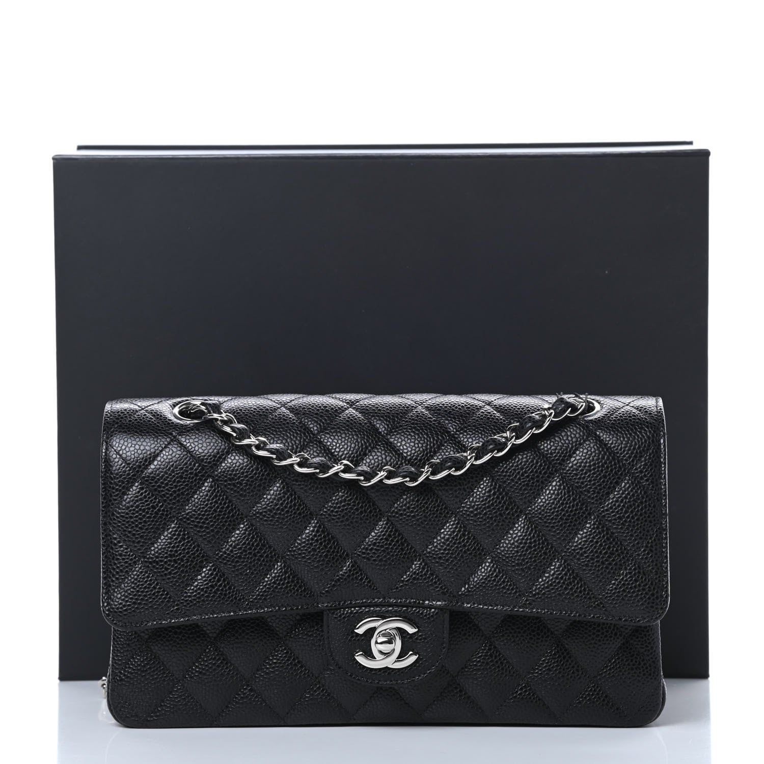 Chanel Caviar Quilted Medium Double Flap Black 12 of 12