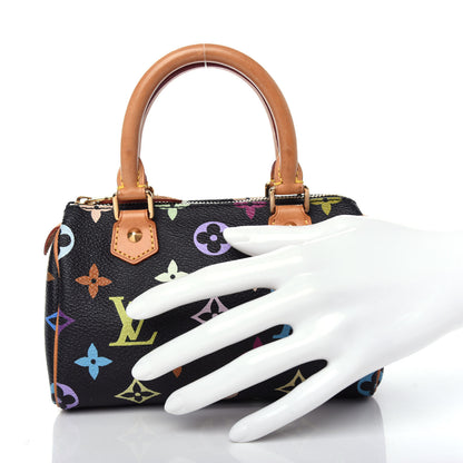 Louis Vuitton Monogram Multicolor Mini Sac HL Speedy Black 2 of 6