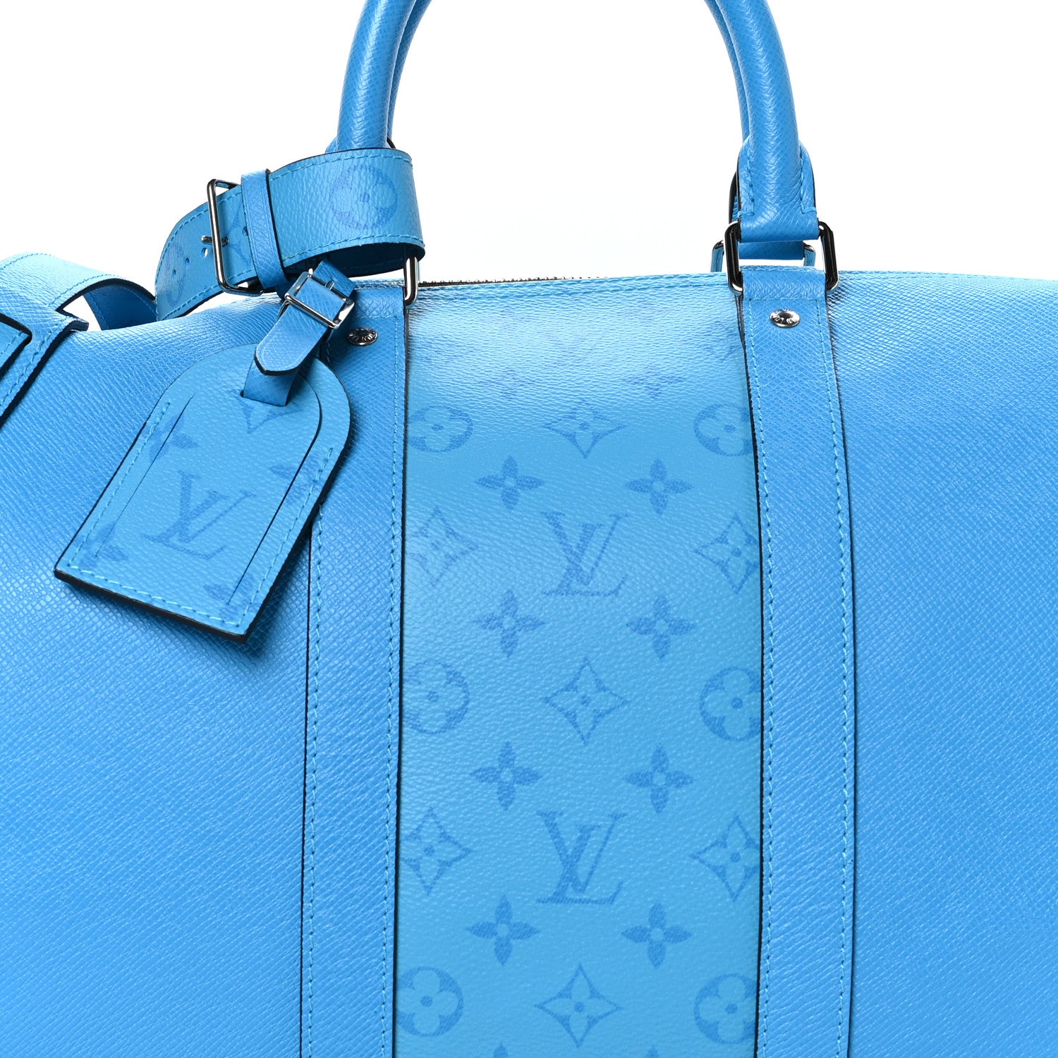 Louis Vuitton LOUIS VUITTON Taigarama Keepall Bandouliere 50 Blue Lagoon 6 of 10