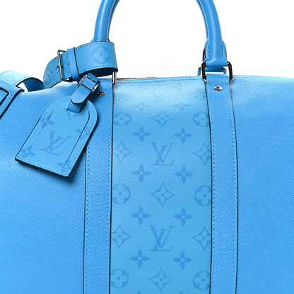 Louis Vuitton LOUIS VUITTON Taigarama Keepall Bandouliere 50 Blue Lagoon 6 of 10