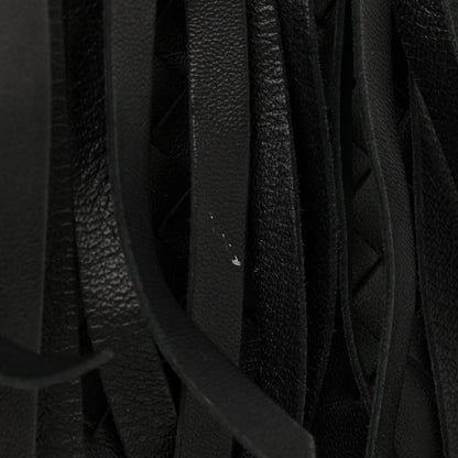 Bottega Veneta Nappa Fringe Woven Handle Tote Black 10 of 10
