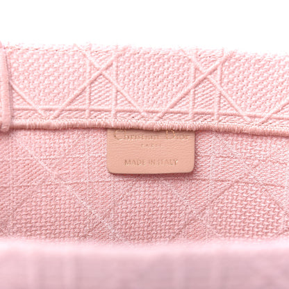 Christian Dior Canvas Embroidered Cannage Medium Book Tote Bois De Rose 8 of 10