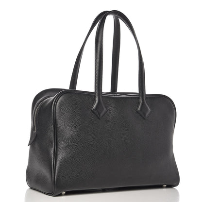 Hermes Taurillon Clemence Victoria II 35 Black 3 of 8