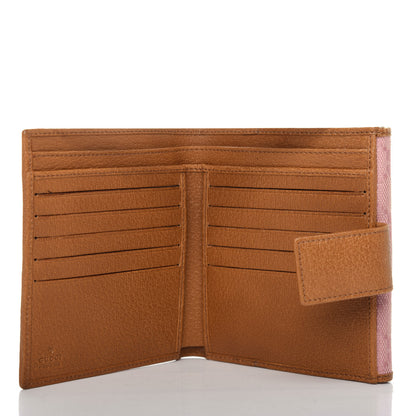 Gucci Monogram Metal Bar French Flap Wallet Pink 5 of 7