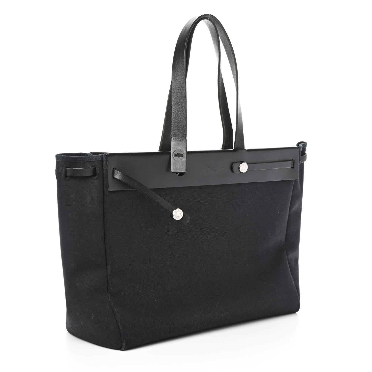 Hermes Toile Vache Hunter Herbag Cabas MM Black 4 of 11