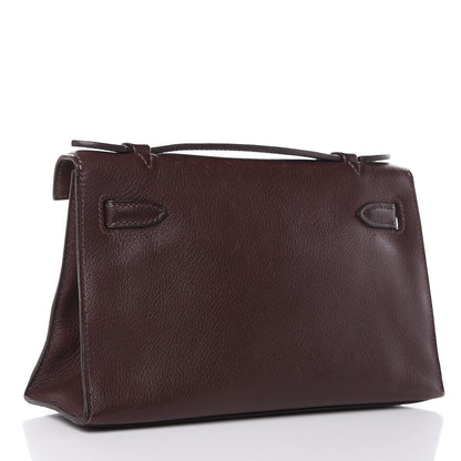 Hermes Evergrain Kelly Pochette Clutch Havane 3 of 24