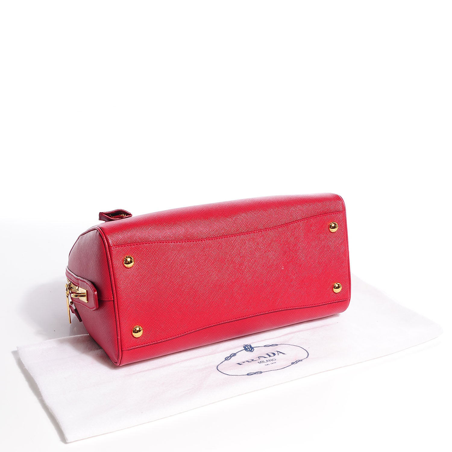 Prada Saffiano Lux Bowler Fuoco 4 of 15