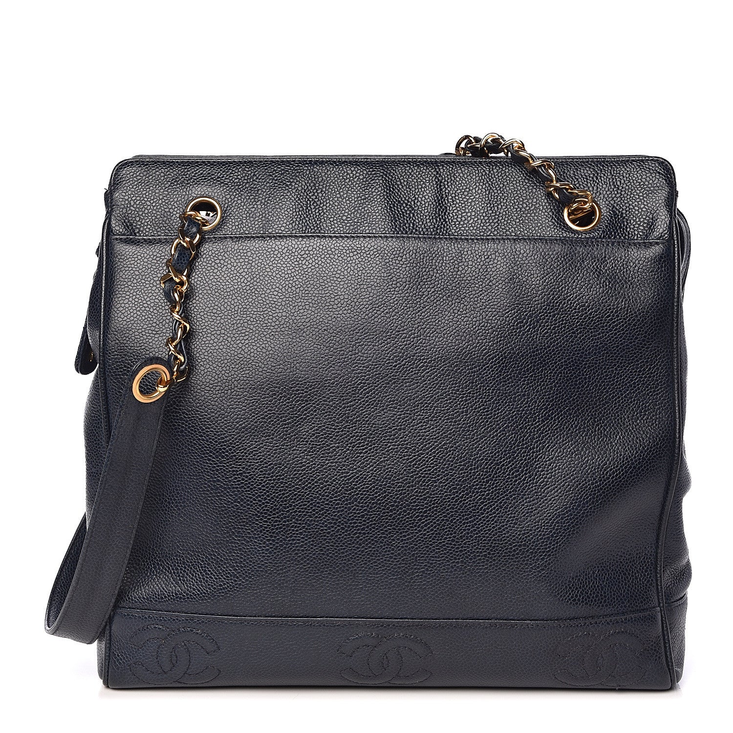 Chanel Caviar CC Shoulder Bag Navy Blue 1 of 15
