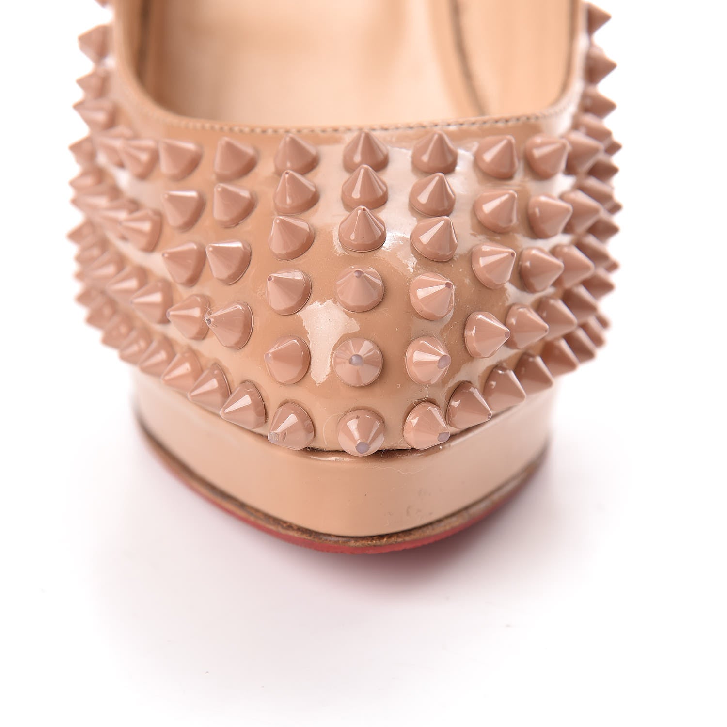 Christian Louboutin Patent Alti Spikes 140 Pumps 38 Nude 26 of 26