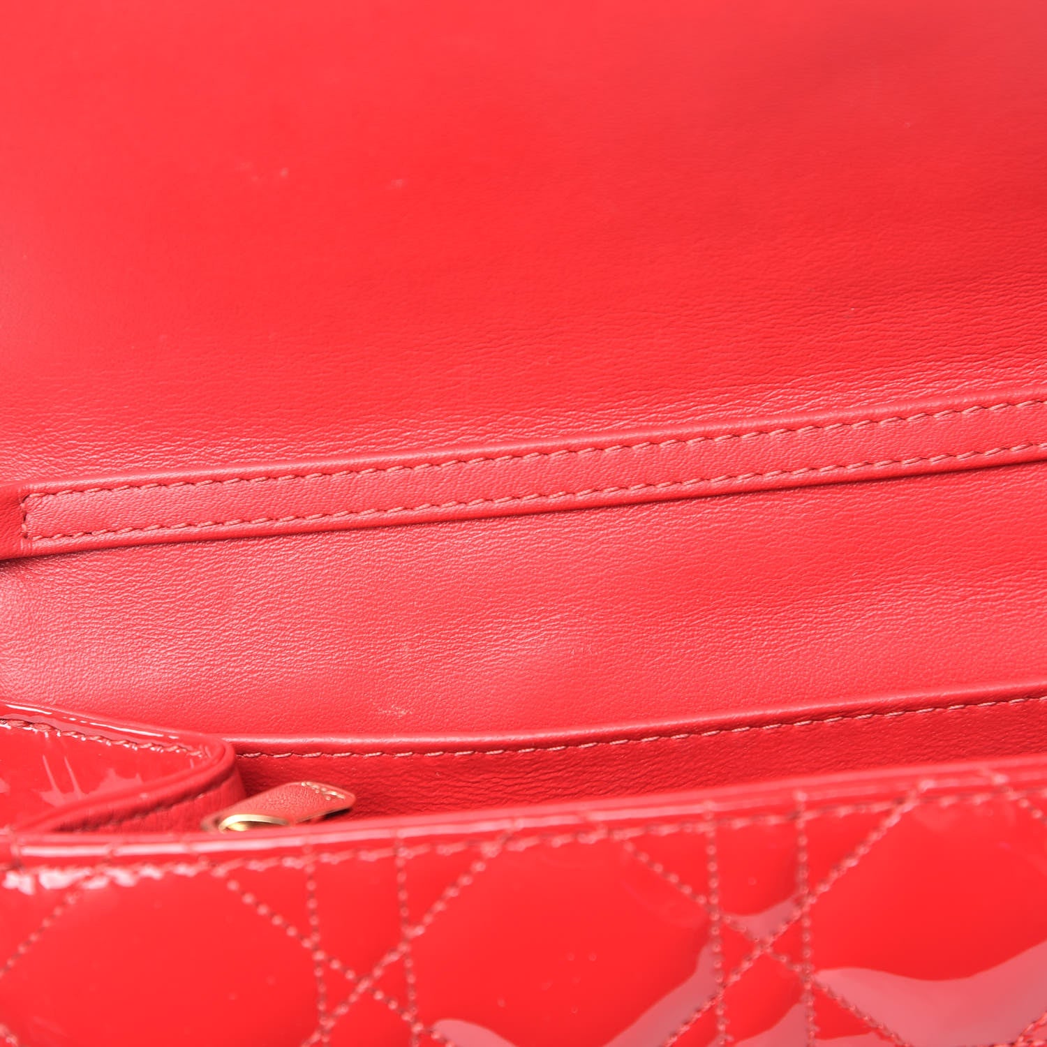 Christian Dior Patent Cannage Miss Dior Promenade Pouch Red 19 of 22