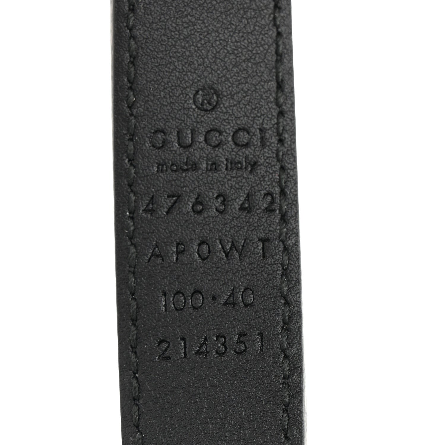 Gucci Moon Calfskin Pearl Double G 20mm Belt 100 40 Black Cream 5 of 6