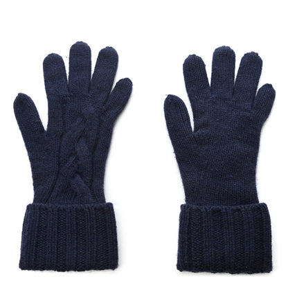 Chanel Cashmere CC Gloves Navy 2 of 4