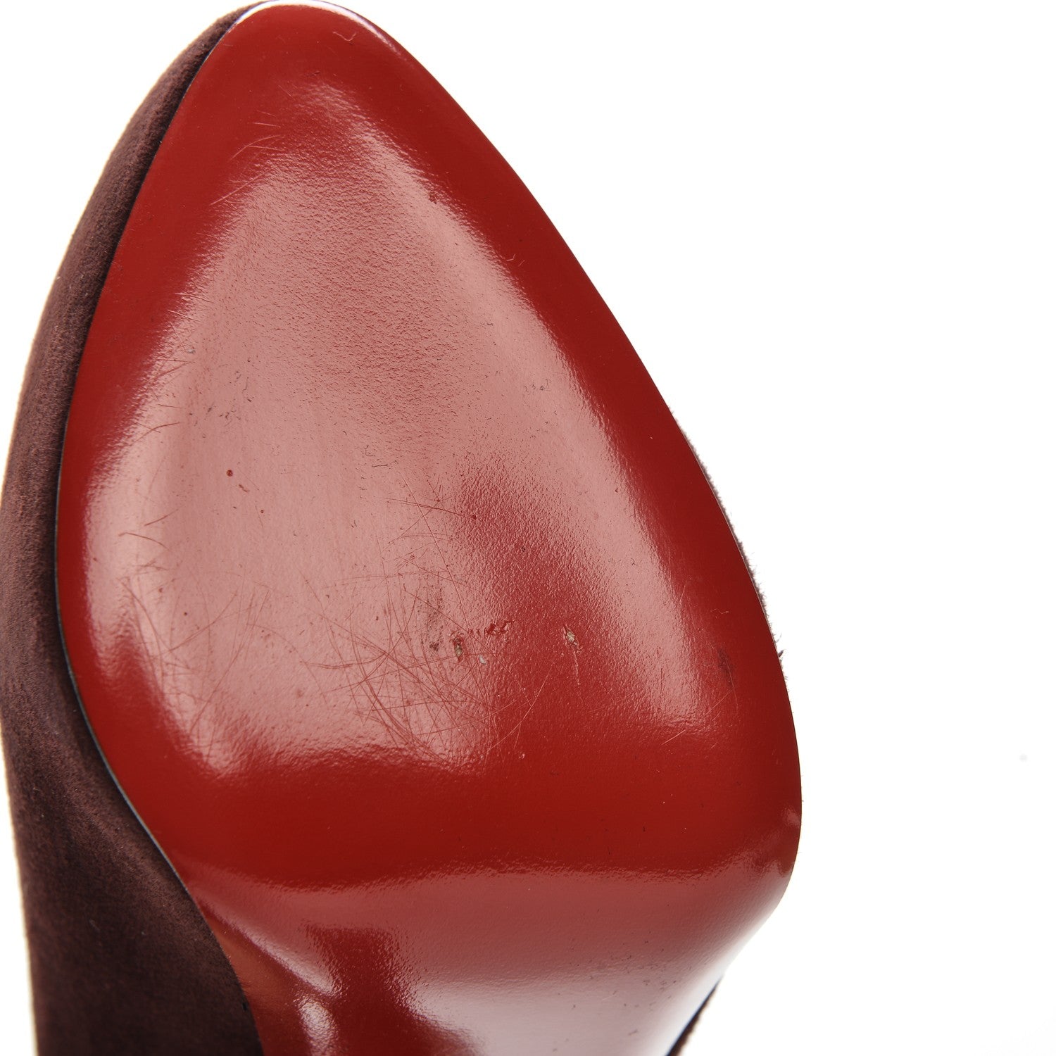 Christian Louboutin Suede Royal Miss Clichy 140 Pumps 40.5 Bordeaux 8 of 8