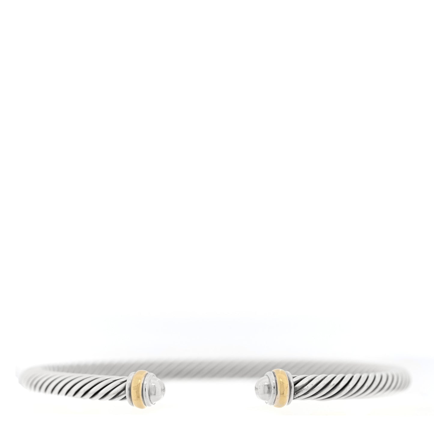 Sterling Silver 18K Yellow Gold 4mm Cable Classics Bracelet
