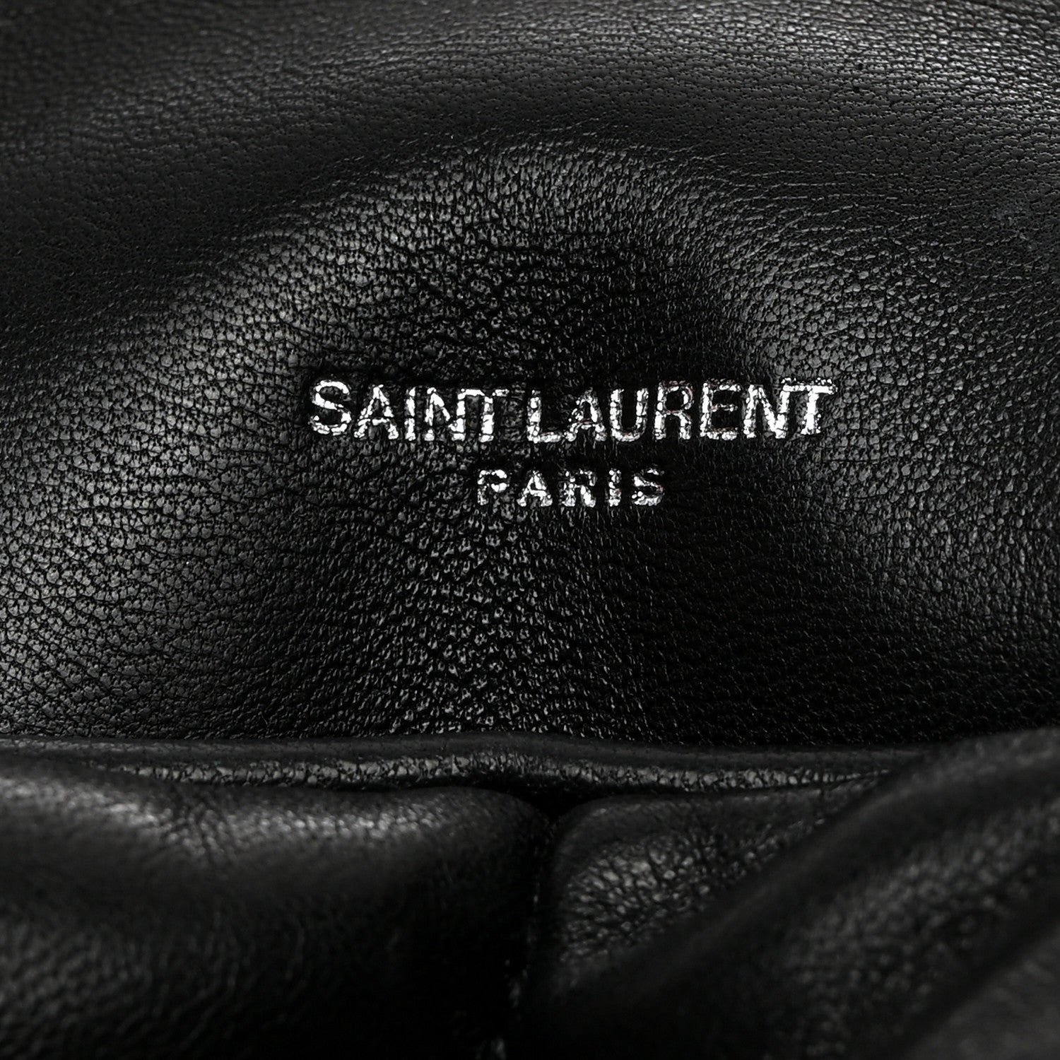 Saint Laurent Lambskin Quilted Medium Loulou Puffer Monogram Chain Satchel Black 6 of 11