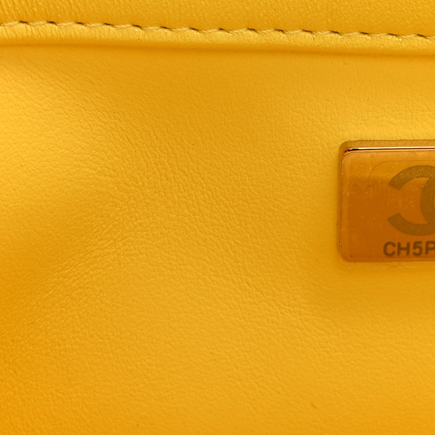 Chanel Iridescent Lambskin Quilted Mini Rectangular Pearl Crush Flap Yellow 7 of 10