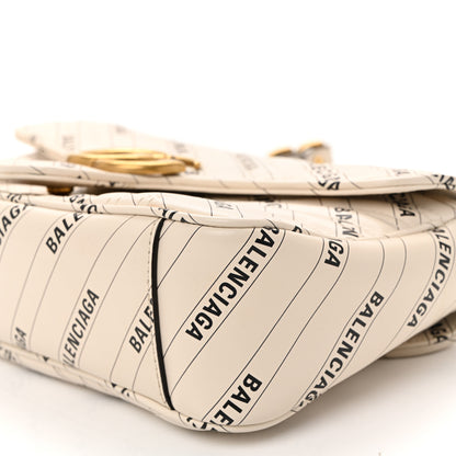Gucci X BALENCIAGA Calfskin Matelasse Logo Print Small GG Marmont Shoulder Bag White 11 of 11
