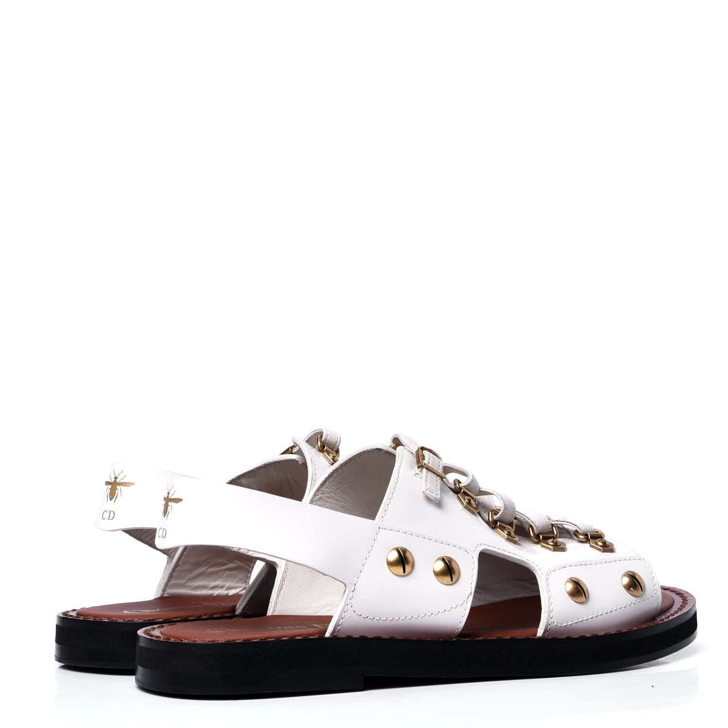 Christian Dior Calfskin Wildior Sandal 36 White 3 of 6