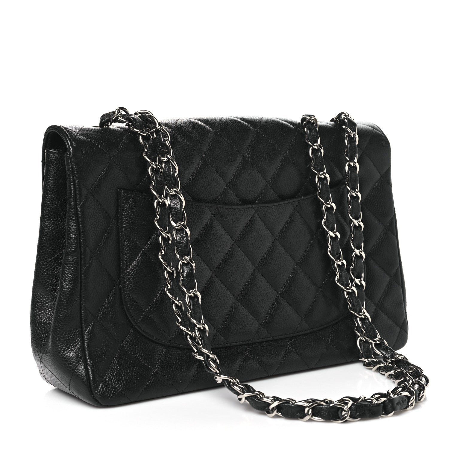 Chanel Caviar Quilted Jumbo Single Flap Black 3 of 11